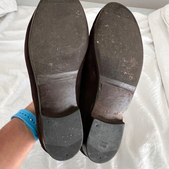 Men's Gucci Brown Swede Classic Style Loafers Gold Horseshoe Bit 41.5/8.5 - Picture 7 of 14